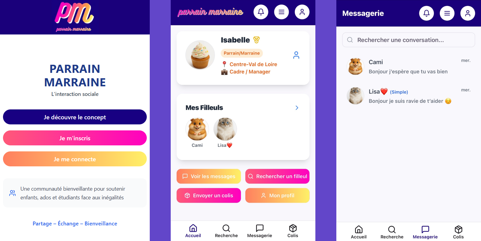 Capture d'écran de l'application